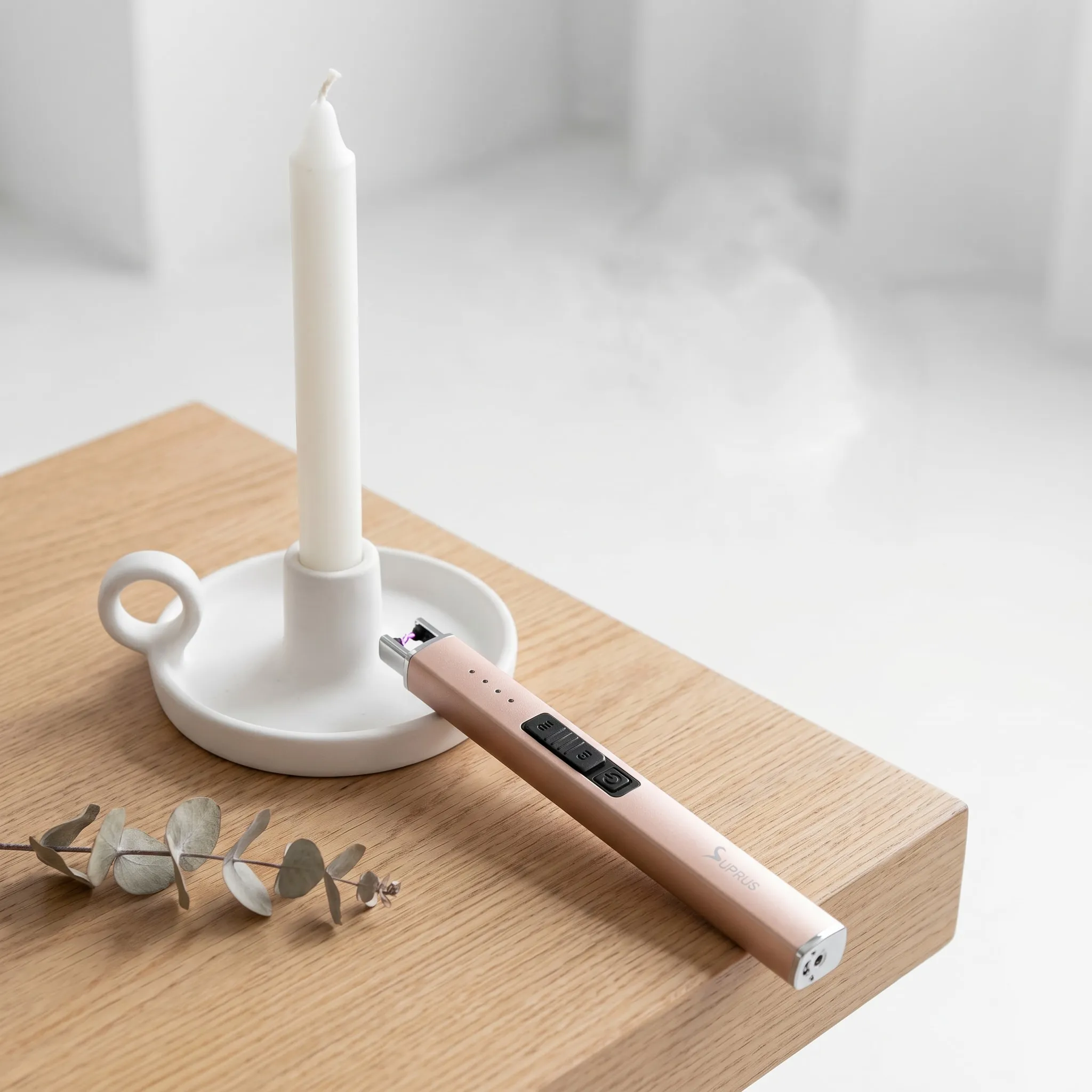 Minimalist vibe — Electric Candle Lighter lifestyle shot