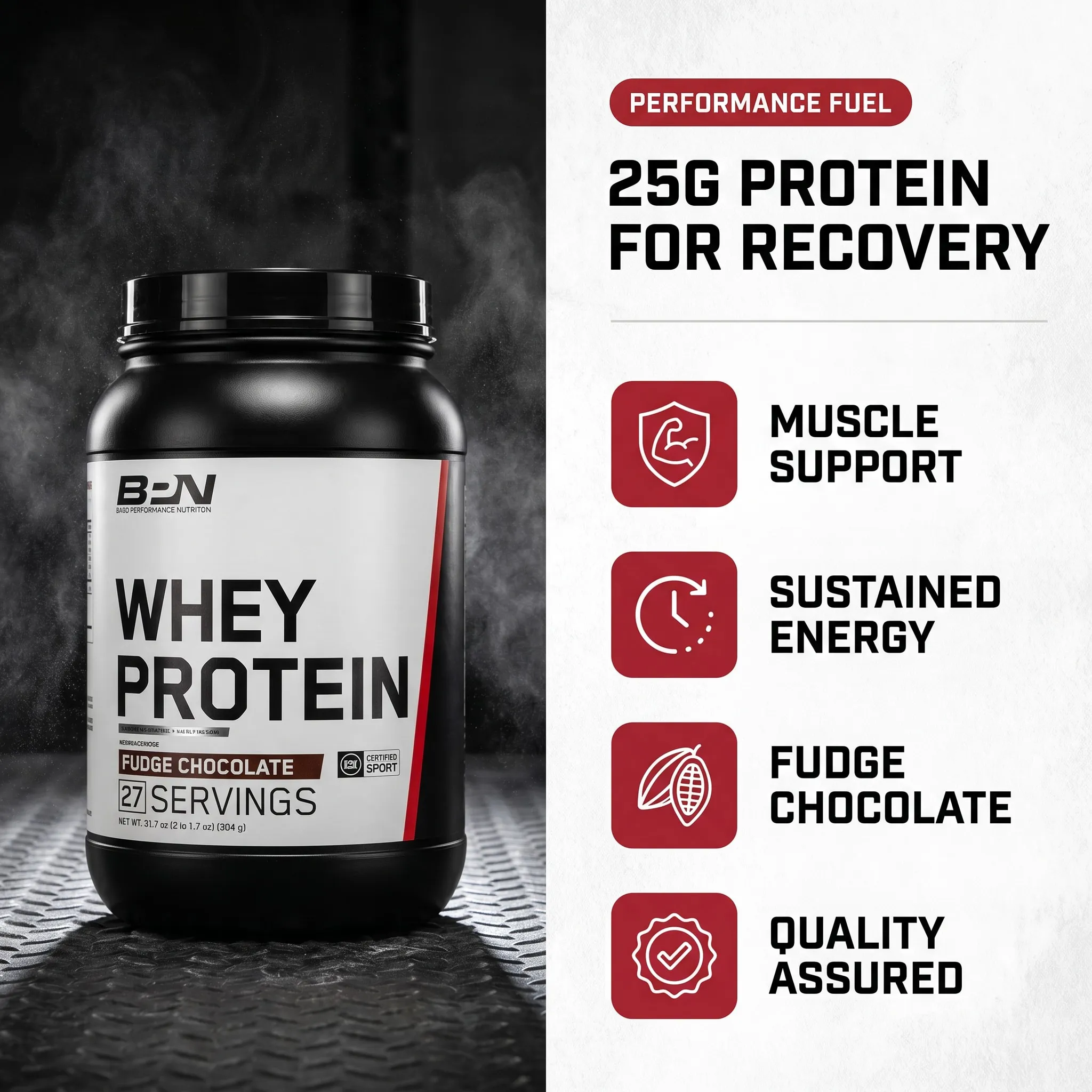 Athletic vibe — Protein Powder Tub infographic