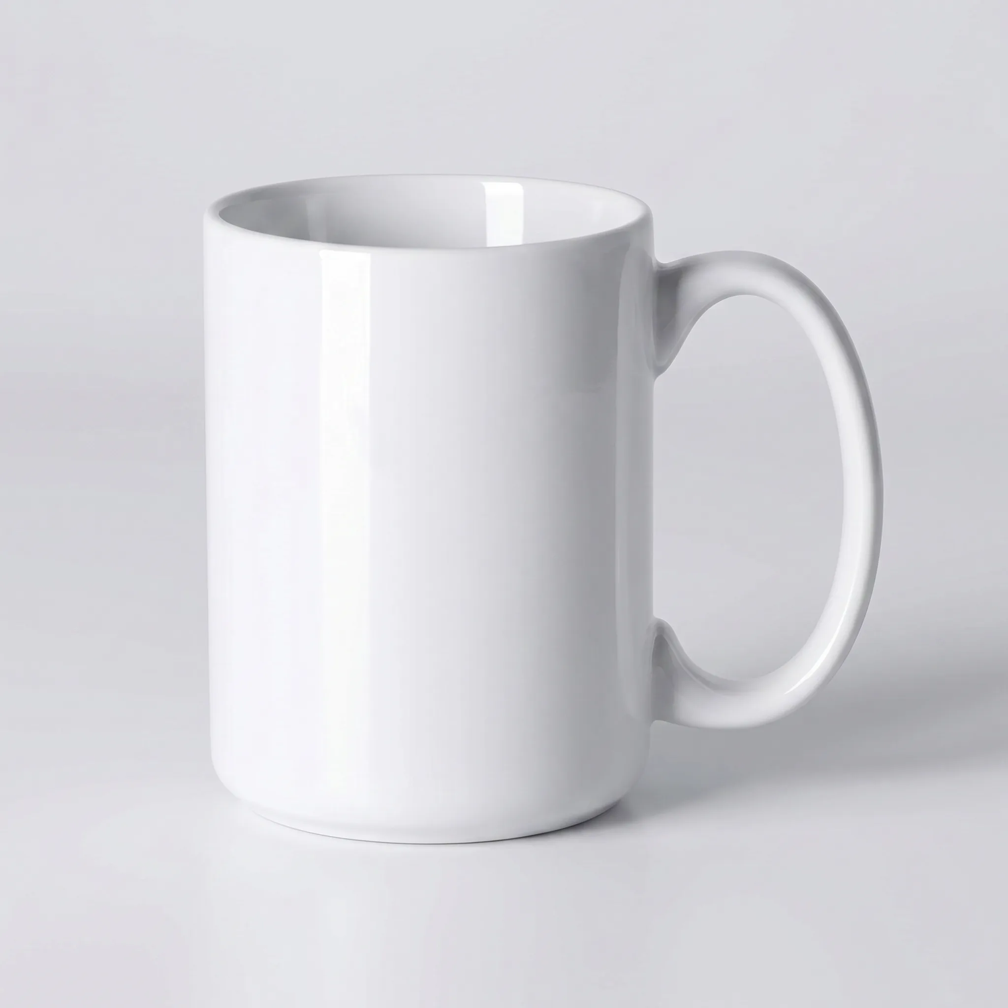 Studio Neutral vibe — White Ceramic Coffee Mug lifestyle shot